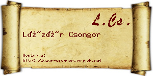 Lázár Csongor névjegykártya