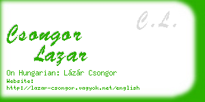 csongor lazar business card