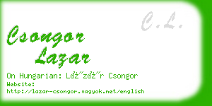 csongor lazar business card